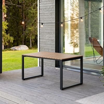 Aava ruokapöytä 150x90 cm antrasiitti/ ruskea