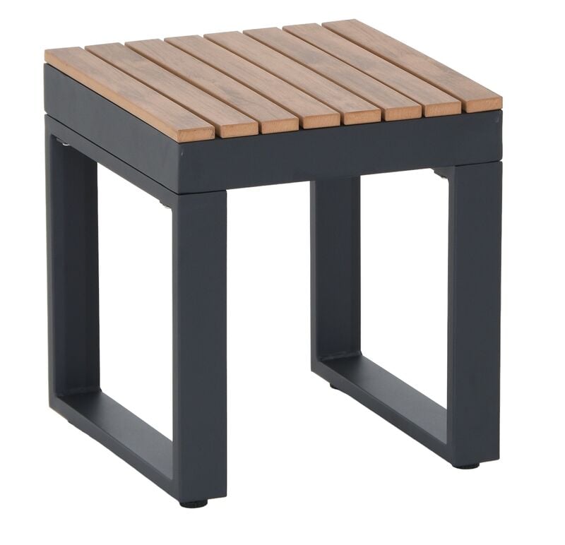 Aava apupöytä/jakkara 40x40 cm antrasiitti/ ruskea