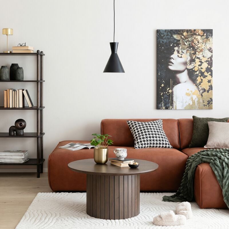 Alessio pyöreä sohvapöytä savutammi