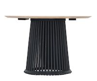 Suoma saarni pyöreä ruokapöytä Ø115 cm valkolakattu saarni/musta