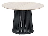 Suoma saarni pyöreä ruokapöytä Ø115 cm valkolakattu saarni/musta