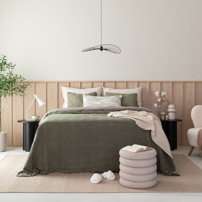 Tunturi päiväpeitto 260x260 cm oliivinvihreä