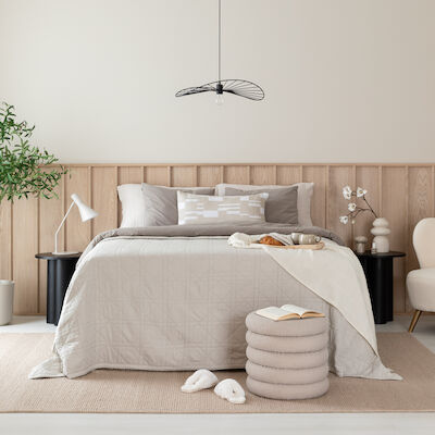 Tunturi päiväpeitto 280x260 cm vaaleanharmaa