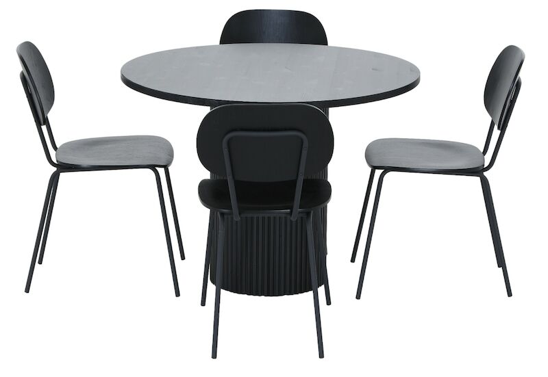 Taimi-Amira 4-hengen ruokailuryhmä hiili/musta