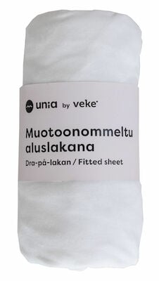 Unia Kuura Junior muotoonommeltu aluslakana 75x165+20 cm vaaleanharmaa