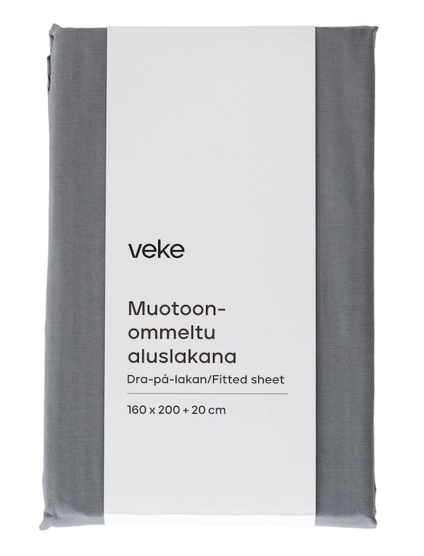 Lempi muotoonommeltu aluslakana tummanharmaa