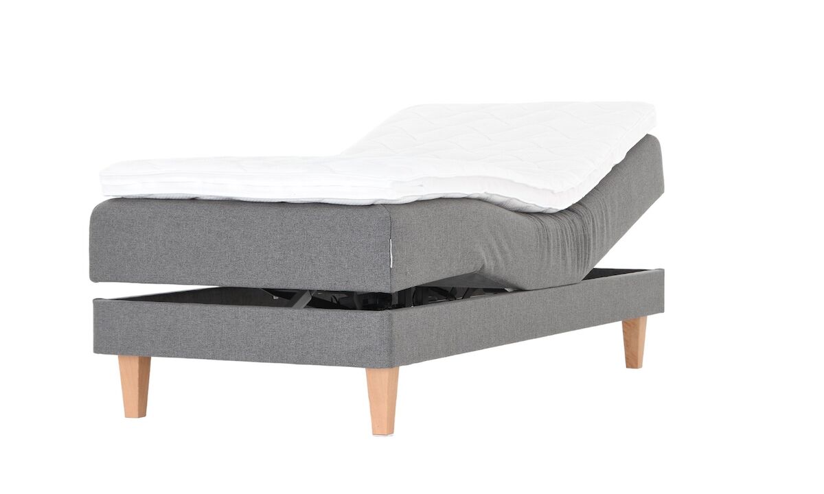 Unia Ergo moottorisänky 90 cm harmaa, Unia Muoto pp, jalat 18 cm