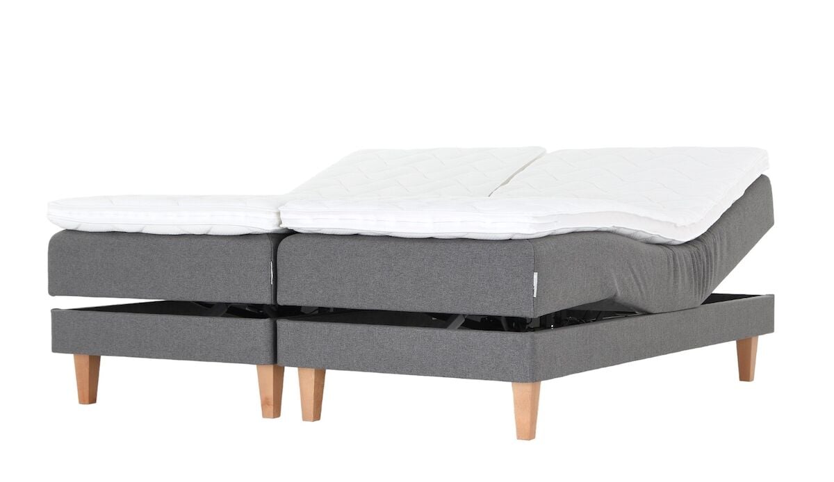 Unia Ergo moottorisänky 180 cm harmaa, Unia Muoto pp, jalat 18 cm