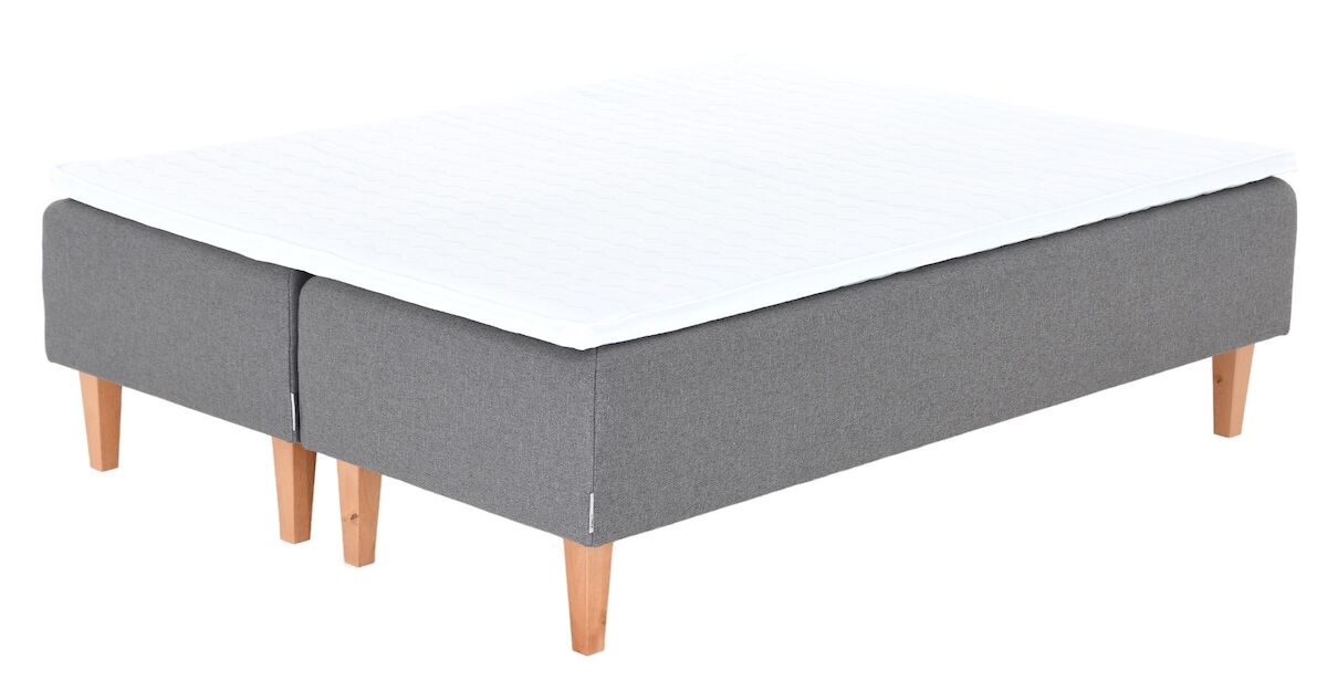 Unia Ergo runkopatjasänky 160 cm harmaa, Unia Ergo pp, jalat 23 cm
