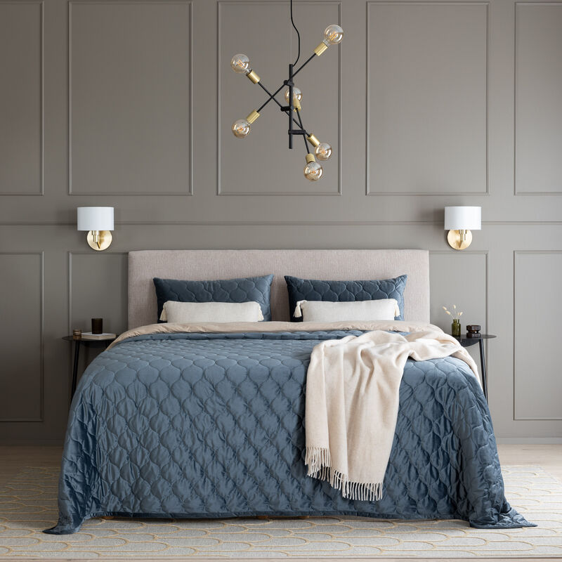 Helmi päiväpeitto tummanharmaa