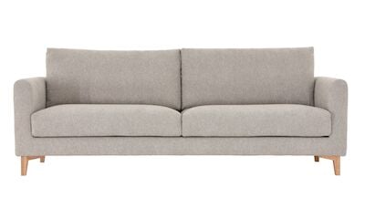 Kuori 3,5-istuttava sohva, Matrix 02 vaalea kitti jalka J-128 tammi