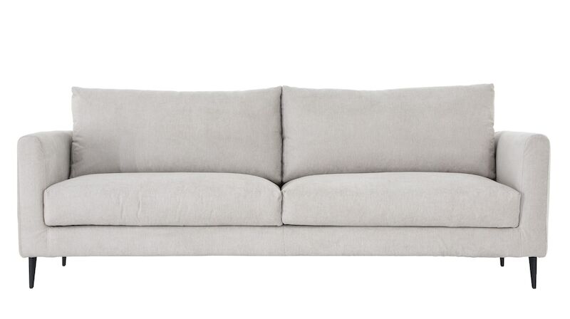 Kuori 3,5-istuttava sohva, Matrix 02 vaalea kitti jalka J-158 musta metalli