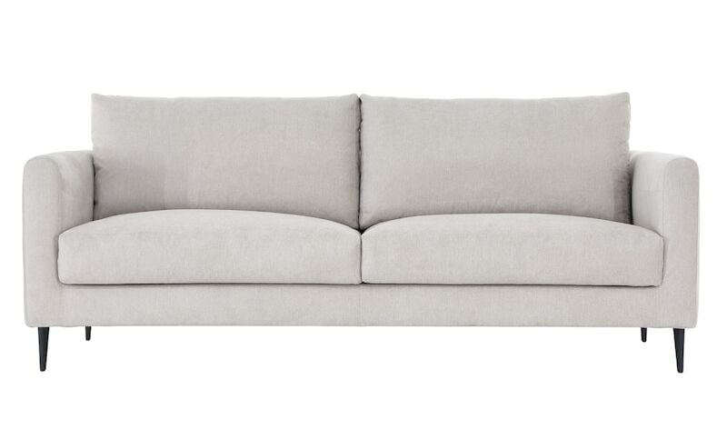 Kuori 3-istuttava sohva, Matrix 02 vaalea kitti jalka J-158 musta metalli