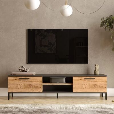 Vivano Royal tv-taso 160x35x39 cm antrasiitti/tammi