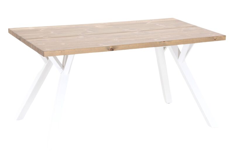 Lana lankkupöytä suoralla reunalla 150x90 cm antiikkipetsattu/valkoinen