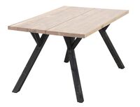 Lana lankkupöytä suoralla reunalla 150x90 cm antiikkipetsattu/musta