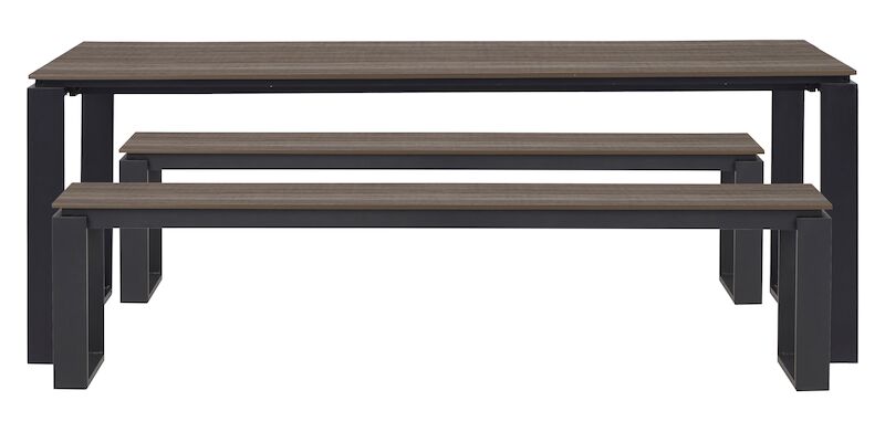 Outfit Martinus aintwood ruokapöytä 210x100 cm tummanruskea/musta