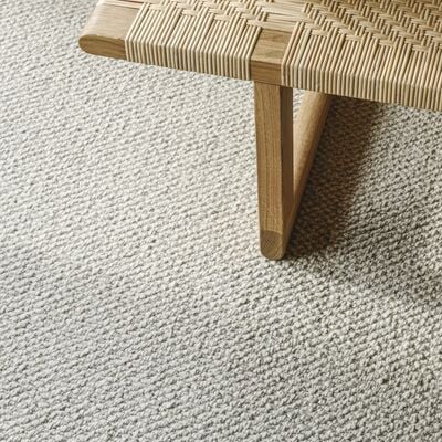 VM Carpet Hehku villamatto Ø133 cm valkoinen 69 kantattu