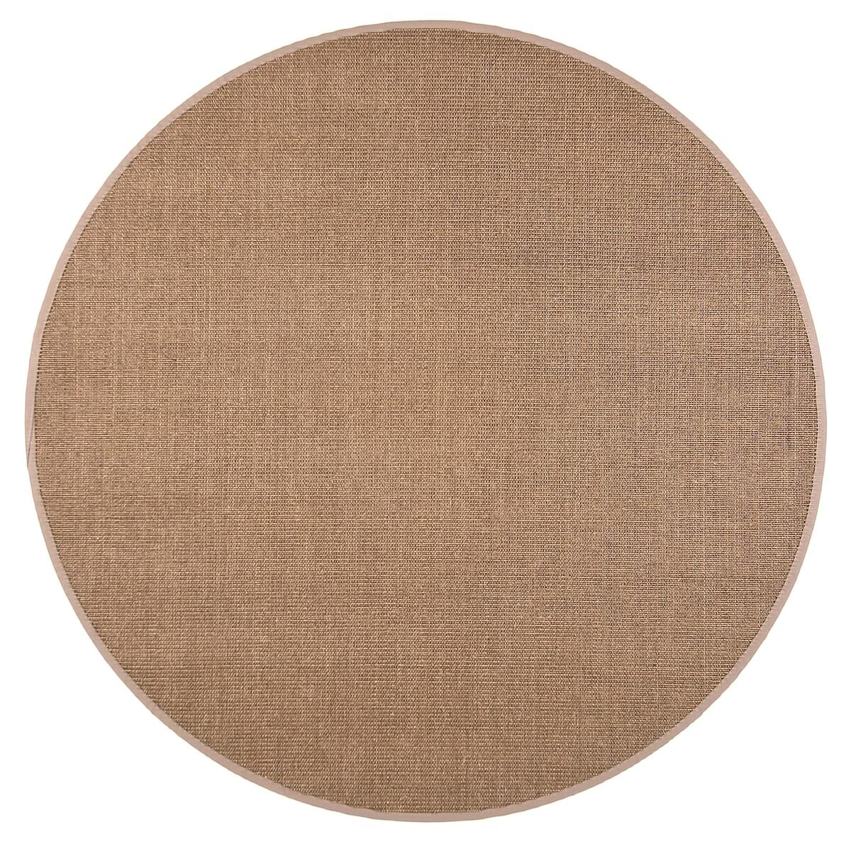 VM Carpet Sisal matto Ø133 cm taupe, 70 mm kanttaus