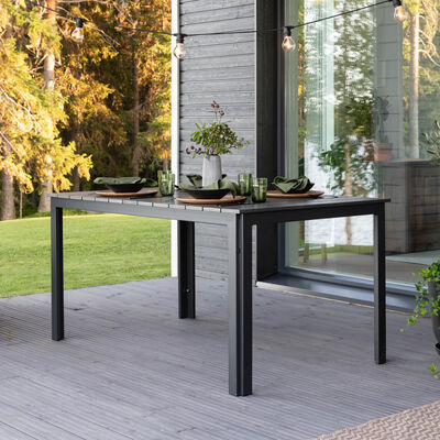 Brafab Patio aintwood ruokapöytä 149x92 cm antrasiitti/harmaa