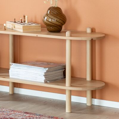 Askel hyllylevy pyöreällä päädyllä 165x35 greige