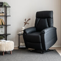 Sampo nostoavusteinen mekanismituoli musta nahka/keinonahka