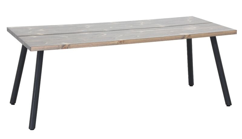 Lina lankkupöytä 200x90 cm savunharmaa/musta