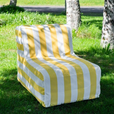 Buff nojatuoli ilman käsinojia tummansininen raita