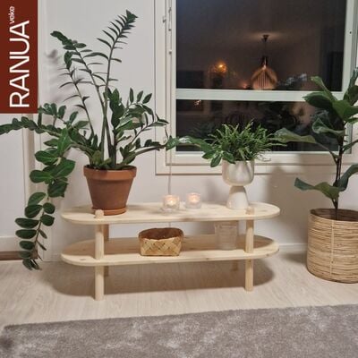 Askel matala taso 100x35x38 cm hiili
