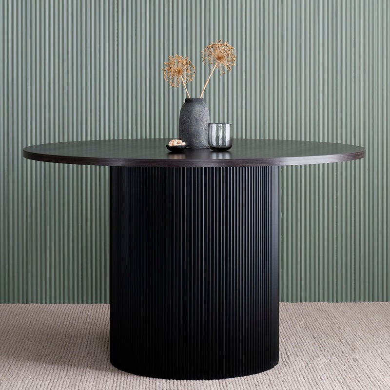 House Nordic Boavista ruokapöytä Ø120 cm tummanruskea/musta