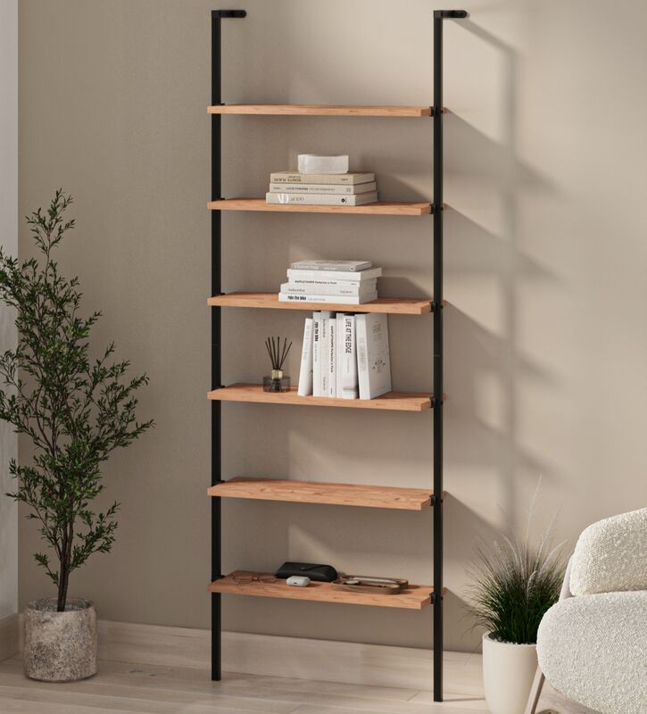 Vivano Airy avohylly 60x20x181 cm musta/tammi