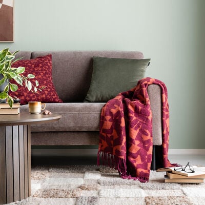 Kaiku torkkupeitto 130x170 cm ruskea/valkoinen