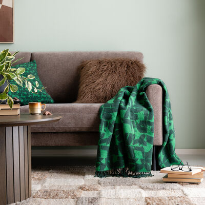 Kaiku torkkupeitto 130x170 cm ruskea/valkoinen