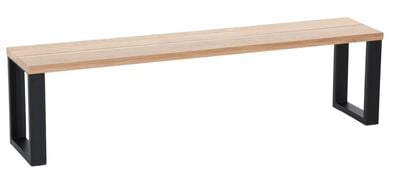 Manner tammi penkki 170x35,5 cm savunharmaa/musta