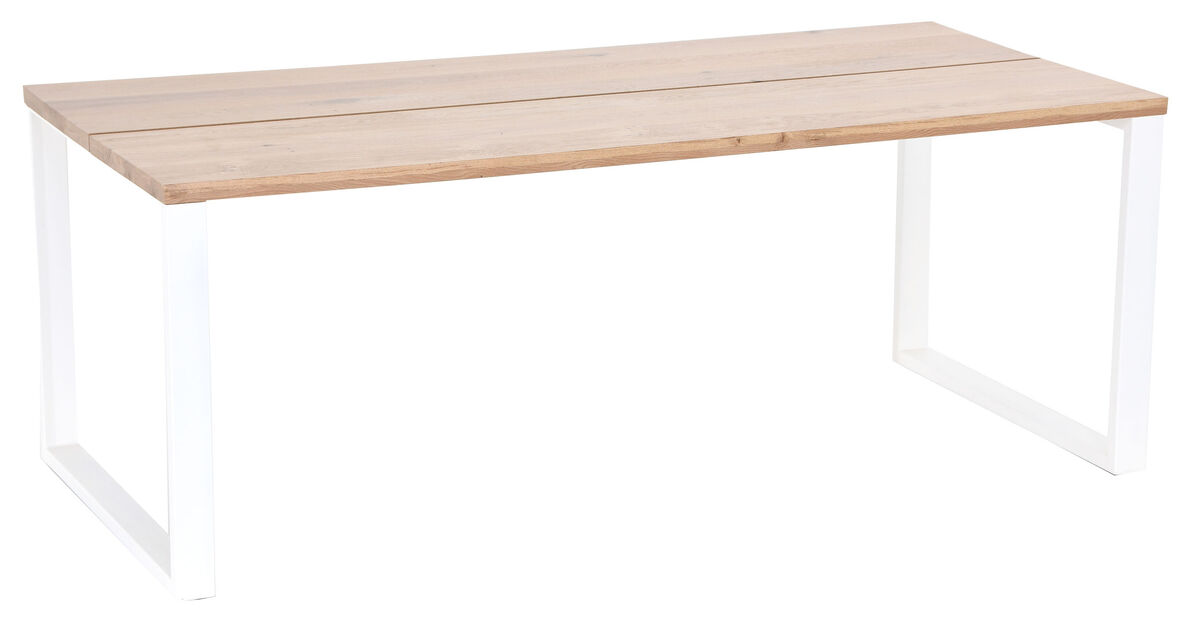 Manner tammi lankkupöytä 180x90 cm lakattu tammi/valkoinen