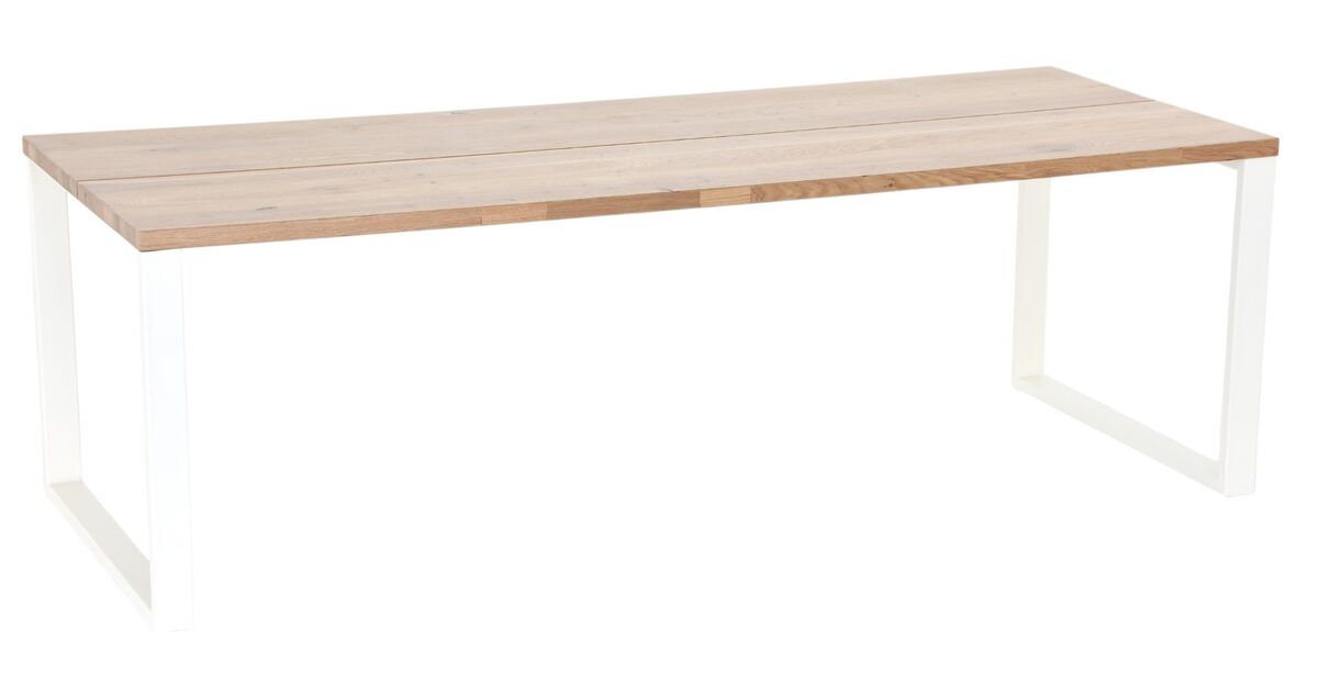 Manner tammi lankkupöytä 230x90 cm lakattu tammi/valkoinen