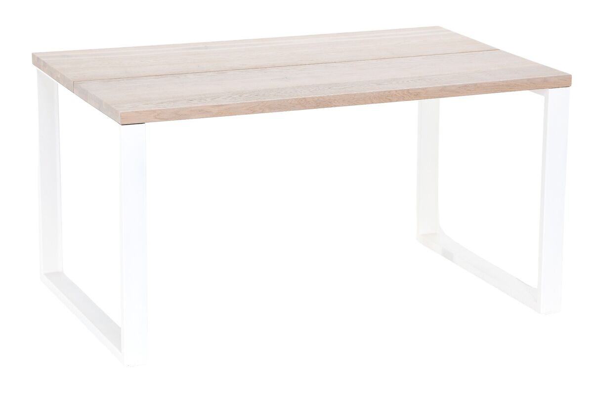 Manner tammi lankkupöytä 160x90 cm valkolakattu tammi/valkoinen