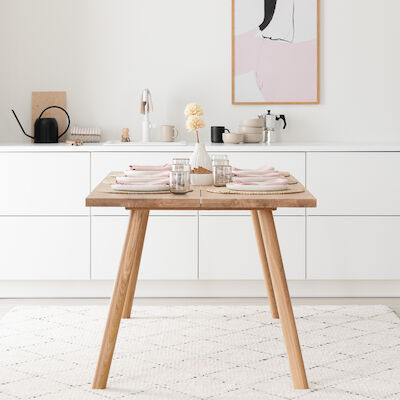 Veini tammi lankkupöytä 230x90 cm lakattu tammi