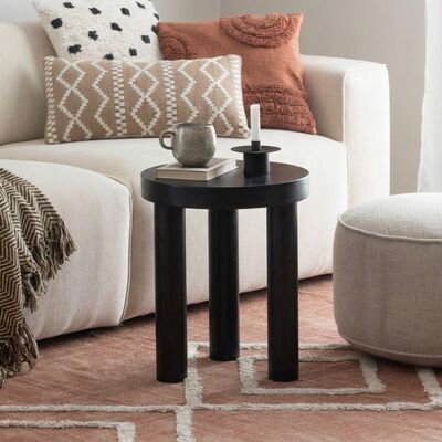 4Living Pillar apupöytä Ø40 cm musta