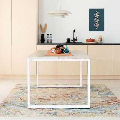 Manner tammi lankkupöytä 230x90 cm lakattu tammi/musta