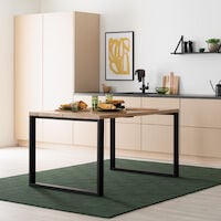 Manner tammi lankkupöytä 120x90 cm lakattu tammi/musta