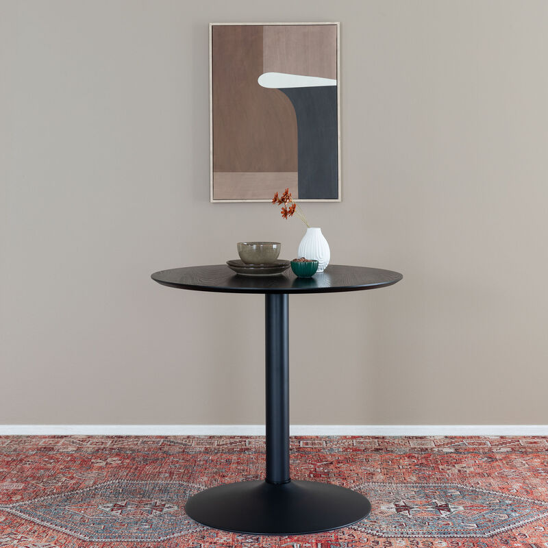 Saini pyöreä ruokapöytä Ø80 cm musta