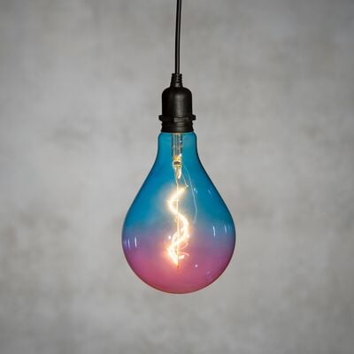 Finnlumor Spiral paristokäyttöinen LED-valaisin sisä- ja ulkokäyttöön sateenkaar