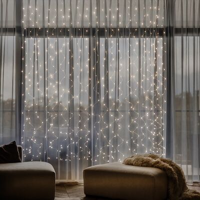 Finnlumor Hurrikaani valoverho sisä- ja ulkokäyttöön 2,8 m lämmin valkoinen