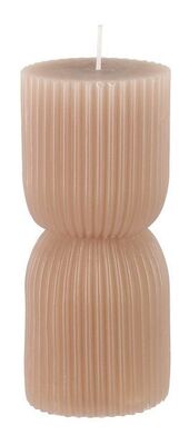 Polar tiimalasi pöytäkynttilä uurrettu 7x15,5 cm beige