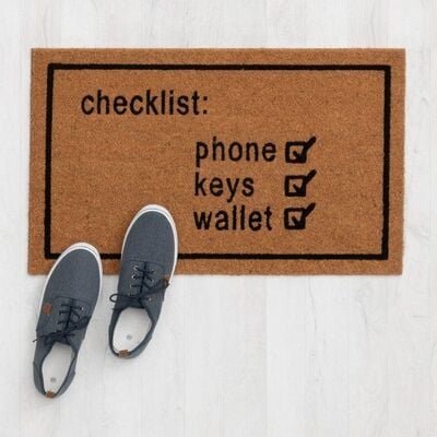 4Living Checklist kynnysmatto 45x75 cm beige/musta