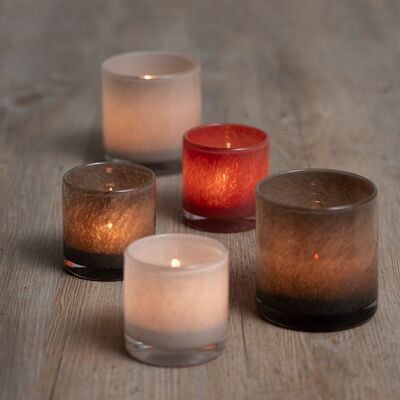 Fanni K Ruska lasilyhty 8 cm tiilenpunainen