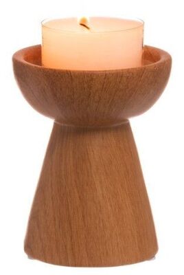 4Living kynttilänjalka 19,5 cm puukuosi