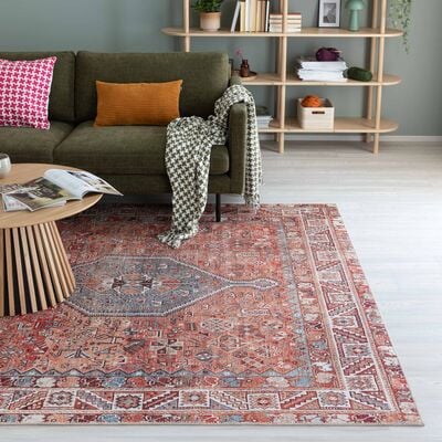 Andorra matto 80x300 cm puna/oranssi