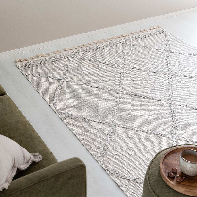 Sevilla matto valk/harmaa